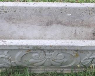 3 - Concrete Planter 8.5 x 29 x 14