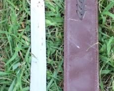 112 - Sword w/ Leather Sheath 28.5 long