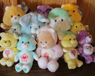 143 - 12 pc. lot assorted Care Bears Stuffed Bears