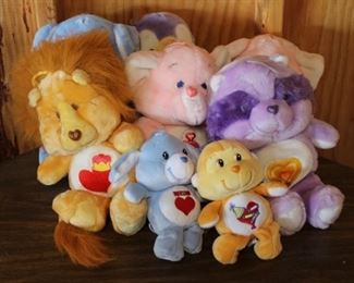 144 - 8 pc Lot Assorted Care Bears Stuffed Bears