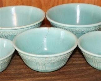 156 - 5 pc. Stoneware Mixing Bowl Set