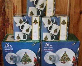 169 - 44 pc. Christmas China Set In Box
