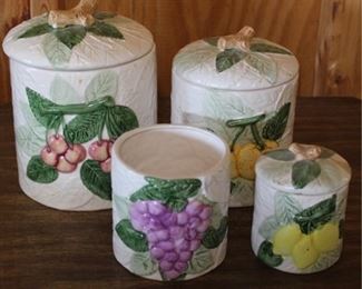 173 - 4 pc. Ceramic Canister Set Assorted Sizes