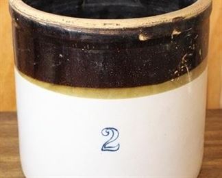 199 - 2 Gallon Stoneware Crock 9" x 9 1/2"