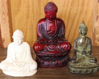 212 - 3 pc Religious Figures Lot 8"-9 1/2" Tall