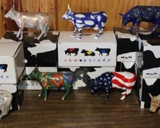223 - 10 pc. Westland Cow Parade Figures with Boxes