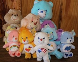 224 - 10 pc. Assorted Care Bears Stuffed Bears