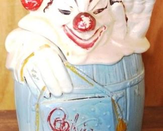 242 - McCoy Clown Cookie Jar 12" x 6"
