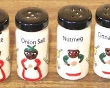 247 - 8 pc. Black Americana Shaker Set 3 1/2" tall