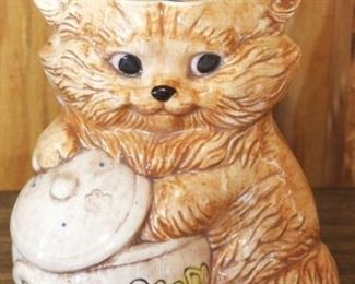 252 - Cat Cookie Jar 12" x 8 1/2"