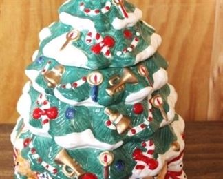 271 - Christmas Tree Cookie Jar 13" Tall