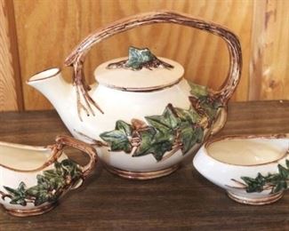281 - McCoy Teapot, Sugar & Creamer Set 3 pc.