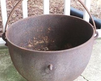 355 - Large Cast Iron Pot 14" x 20"
