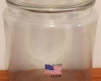361 - Large Glass Store Jar 15" x 9"