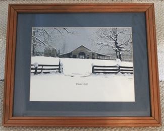 403 - "Winter's Gift" Print 17 1/2" x 14 1/2" tall