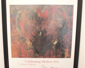 407 - Jim Dine Signed Print 30" x 33 1/2"