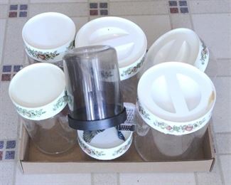 463 - Tray Lot Assorted Canisters