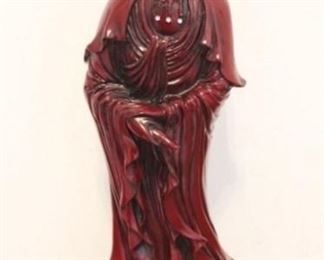 518 - Carved Wood Religious Statue 16" Tall