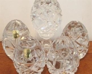 536 - 5 pc. Crystal Decorative Eggs