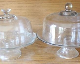553 - 2 pc. Cake Plates with Domes 11" x 12"