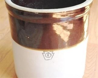 587 - 6 Gallon Stoneware Crock 14 1/2" x 13"