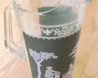 624 - Glass Pitcher 9 1/2" x 8"
