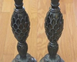 627 - Pair Candle Holders 15 1/2" Tall