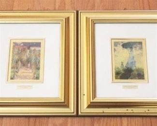 637 - Pair Framed Prints 12" x 10 1/2"