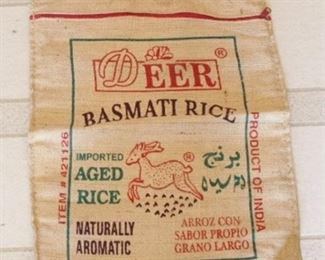 674 - Burlap Rice Sack Handbag 19" x 18 1/2"