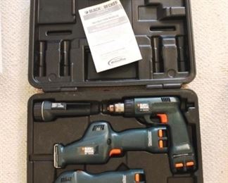 740 - Black and Decker Verse Pack 3 piece tool kit with case