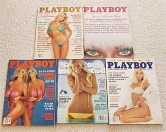 756 - Playboy and Sports Illustrated Swimsuit Magazines 5 pc.