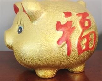 778 - Oriental Piggy Bank 15" x 14"