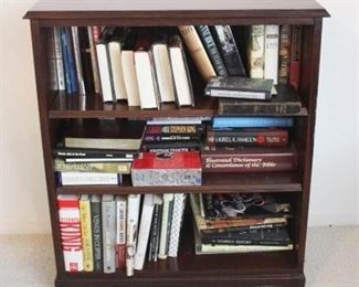 795 - Wood Bookshelf with Assorted Books