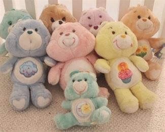 812 - Lot of 8 Care Bears Stuffed Bears