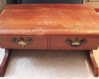 855 - Vintage Wood One-Drawer Lap Desk 21" x 13" x 8"