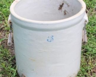 873 - 5 Gallon Stoneware Crock 13" x 12"