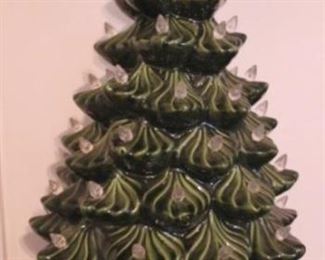 900 - Vintage Lighted Ceramic Christmas Tree 22" tall