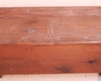 903 - Wood Toy Box/Blanket Chest 38" x 17" x 14"