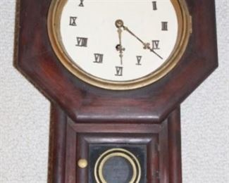 920 - Vintage Clock (As is) Missing glass face 19" x 12 1/2"