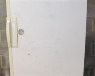 954 - Upright Deep Freezer (As is) 32" x 70" x 28" Please note that items stored in basement may be moldy