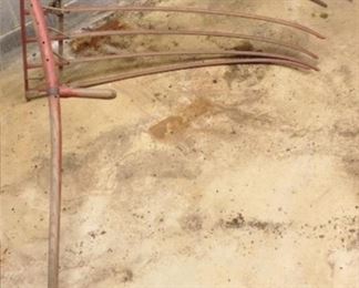 961 - Antique Hay Rake 45" x 32" x 48" Please note that items stored in basement may be moldy