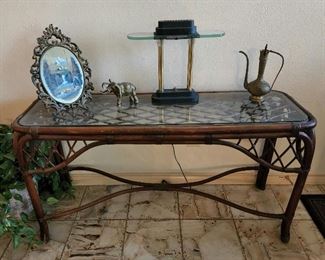 Glass Top Entryway Table 