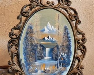 Framed Painting on Glass
