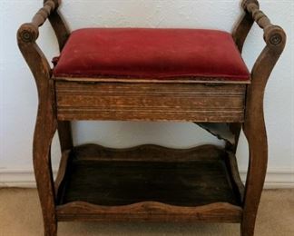 Antique Storage Chair 