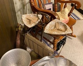 Vintage smoking stand with magazine rack