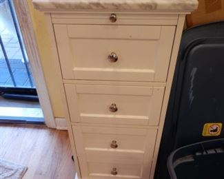 Small chest with marble top