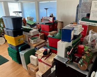 Newer Christmas stuff in most of the boxes and tubs