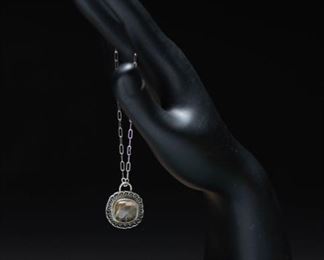 .925 Chain Necklace & Rutilated Quartz Pendant