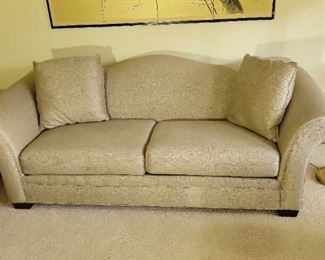 Lovely Shaped Sofa For A Neutral Pallette Stain Shown In Photo