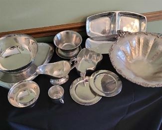Silver Colored Serving Ware 12 Pieces
